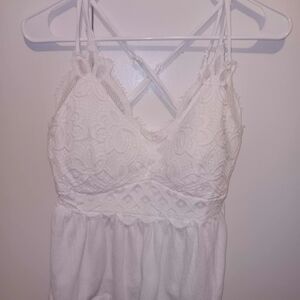 No Boundaries White Lace Top